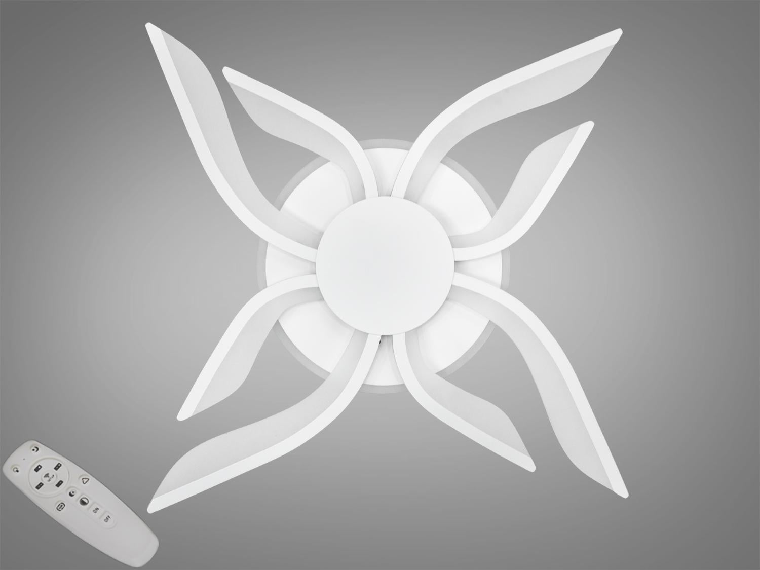 Люстра потолочная светодиодная с димером Diasha 2481/4/4WH 3col dim 67W Белый