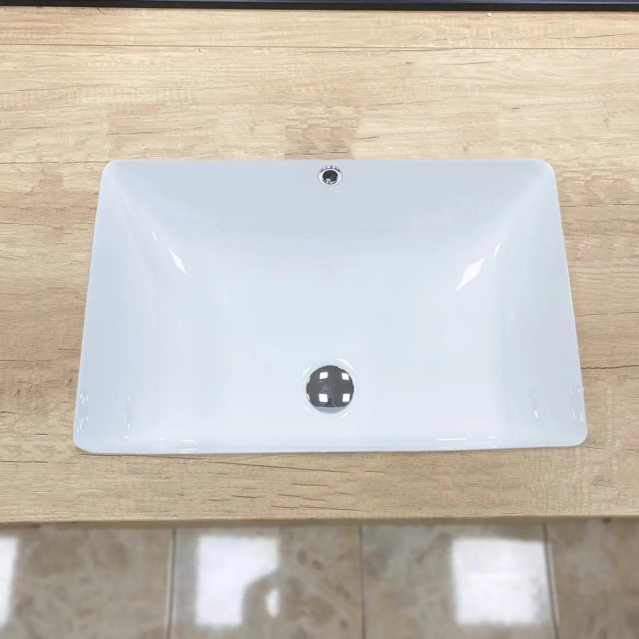 Раковина врізна VBI Melfi прямокутна 385x585 мм Білий (RM-VBI-018026) - фото 2 Раковина врізна VBI Melfi прямокутна 385x585 мм Білий (RM-VBI-018026) - фото 2