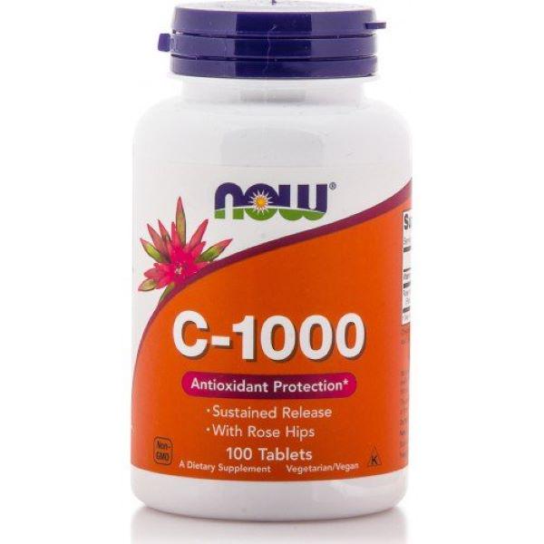 Витамин С Now Vitamin C-1000 with Rose SR 100 таблеток