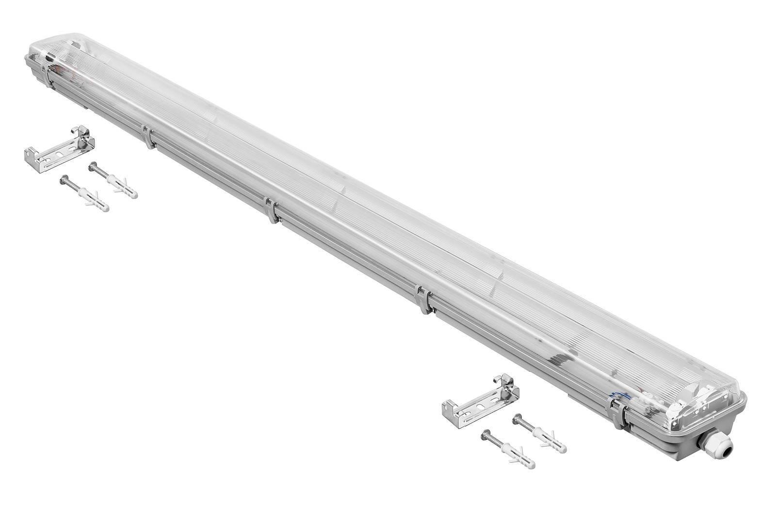 Светильник светодиодный PC7 LED Slim IP65 G13 промышленный без ламп 2х1200 мм (24405369) Светильник светодиодный PC7 LED Slim IP65 G13 промышленный без ламп 2х1200 мм (24405369)