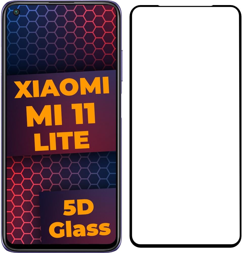 Скло 5D Xiaomi Mi 11 Lite захисне Full Glue (24115) Скло 5D Xiaomi Mi 11 Lite захисне Full Glue (24115)