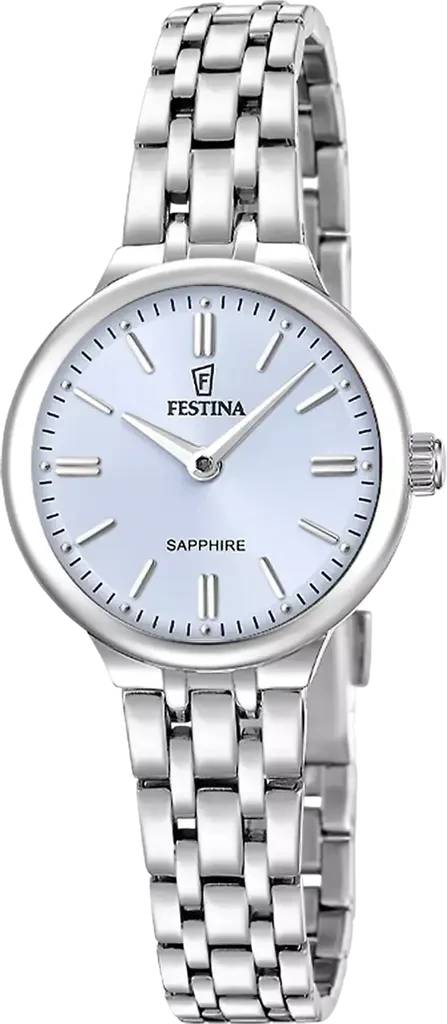 Наручные часы женские Festina F20744/3 Mademoiselle со стальным корпусом/сапфировым стеклом WR 50 м и голубым циферблатом