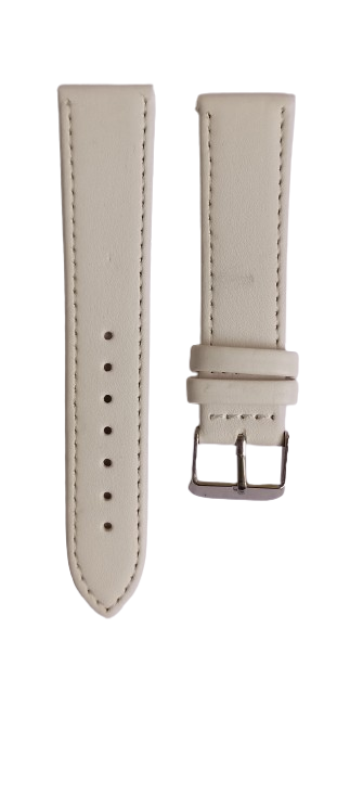 Ремешок для часов Toscana Strap гладкий кожаный 20 мм Белый (3603) - фото 1