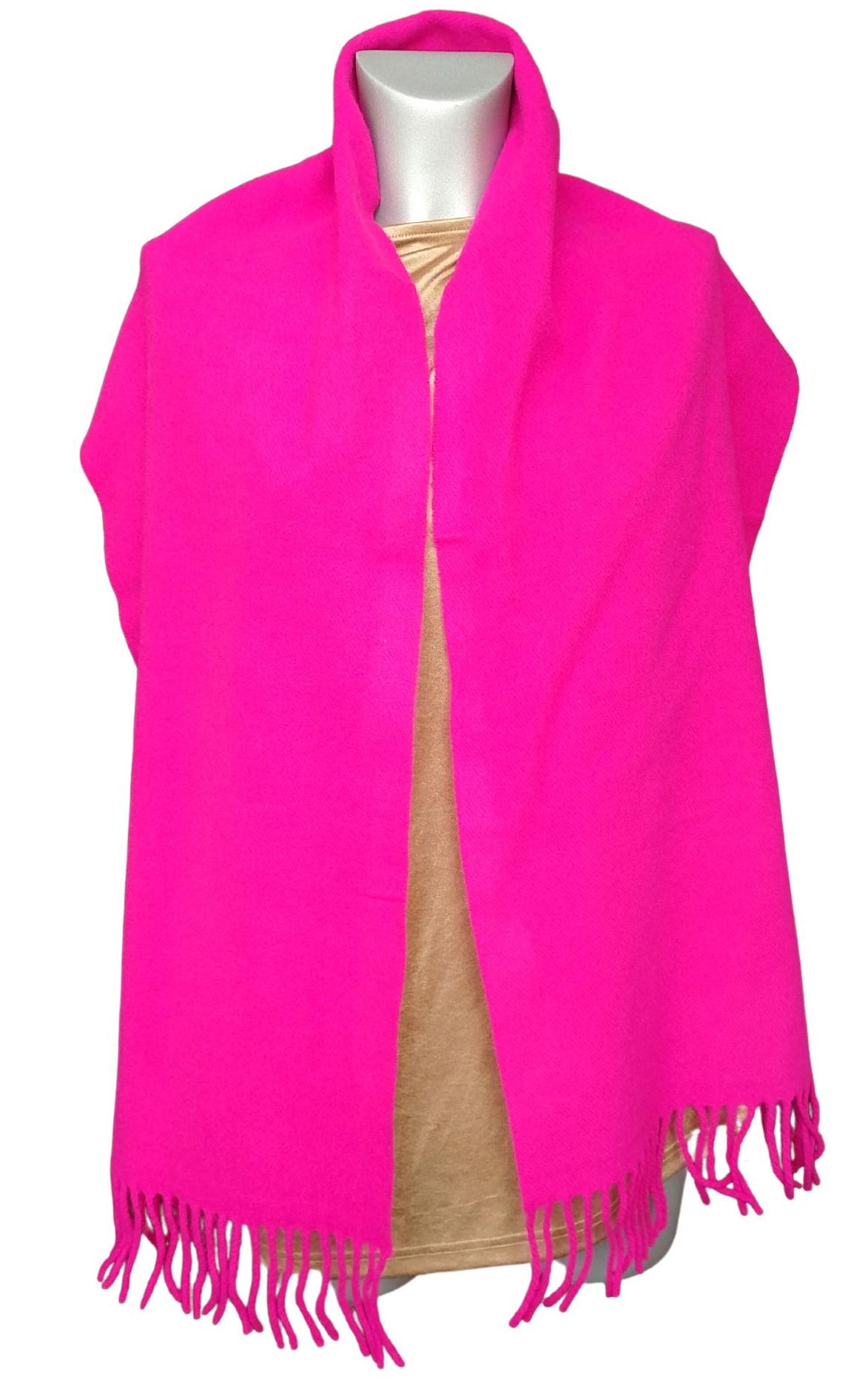 Шарф шерстяной Jago 160х37 см Фуксия - фото 4