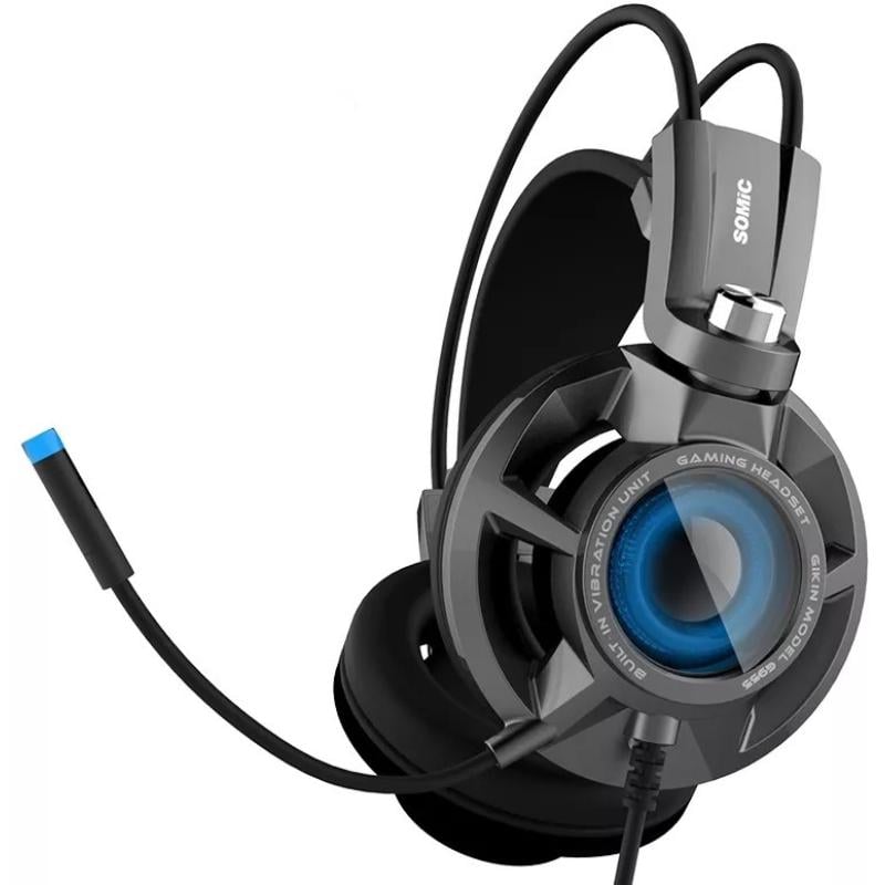 Гарнитура Somic G955 проводная USB-A LED-подсветка Черный (626230)