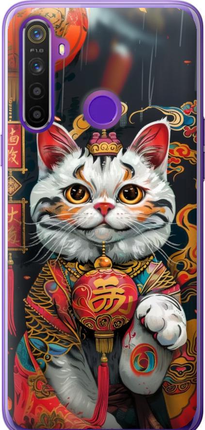 Чехол на Realme 5 China Cat v2 (6135u-1862-42517) Чехол на Realme 5 China Cat v2 (6135u-1862-42517)