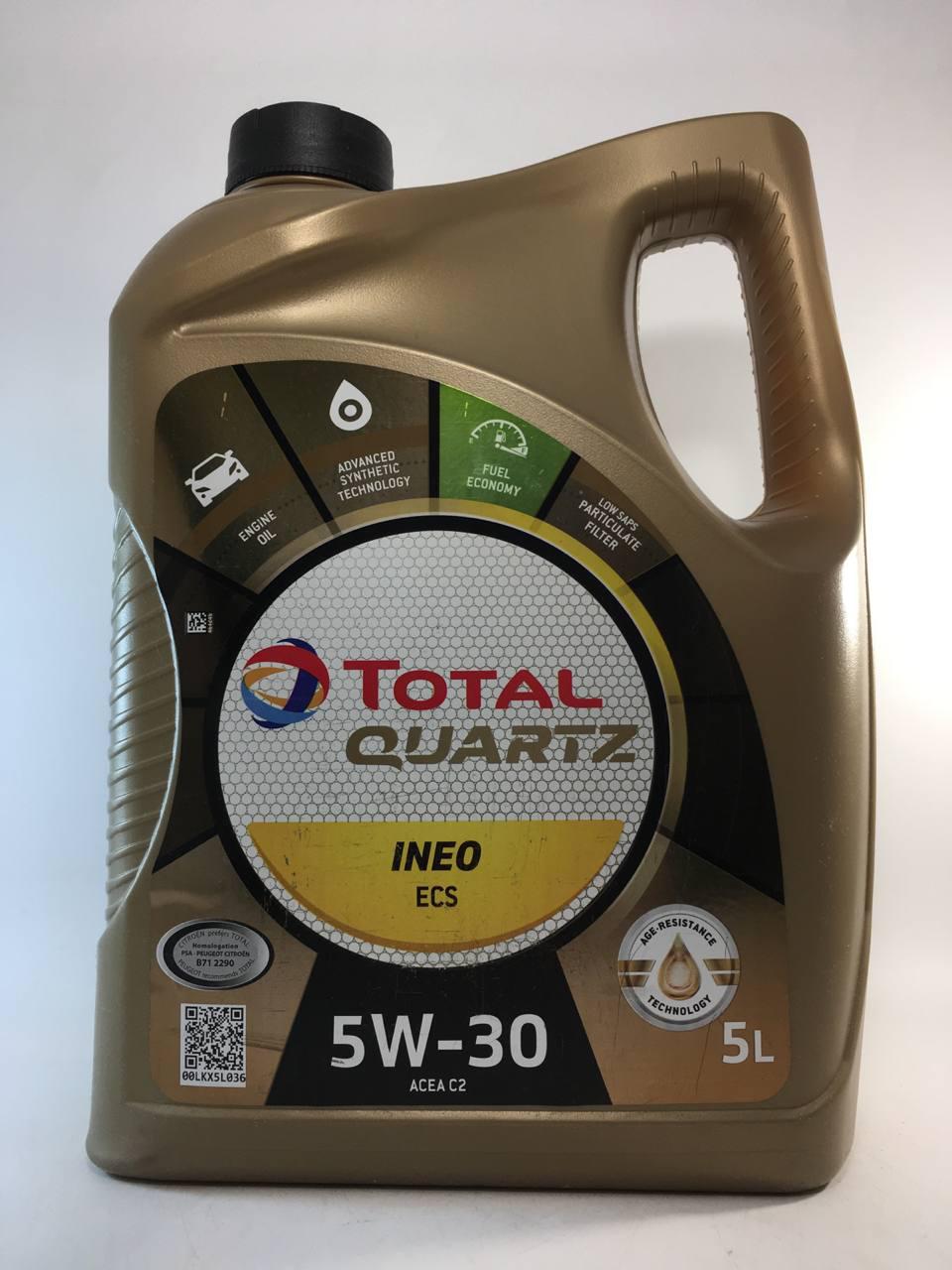 Моторное масло Total Quartz Ineo ECS C2 5W-30 5 л (151261)