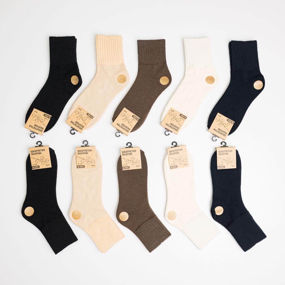 Набор носков женских махровых однотонных Youstar 853 средние 10 пар р. 36-41 Разноцветный (gm-socks-nmfm-853)