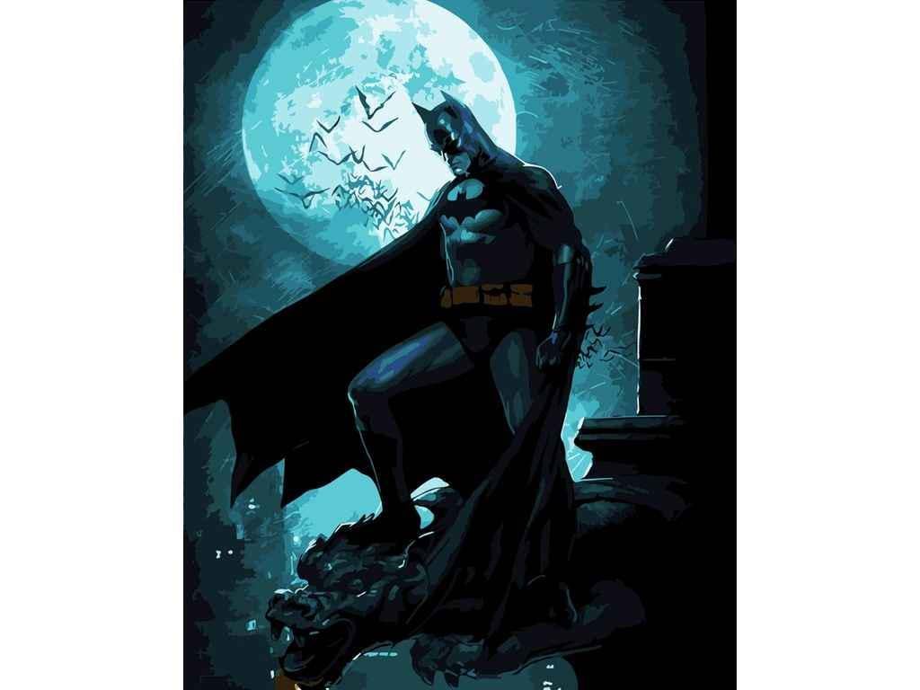 Картина по номерам Strateg Бэтмен в лунном свете 40х50 см (DY167)