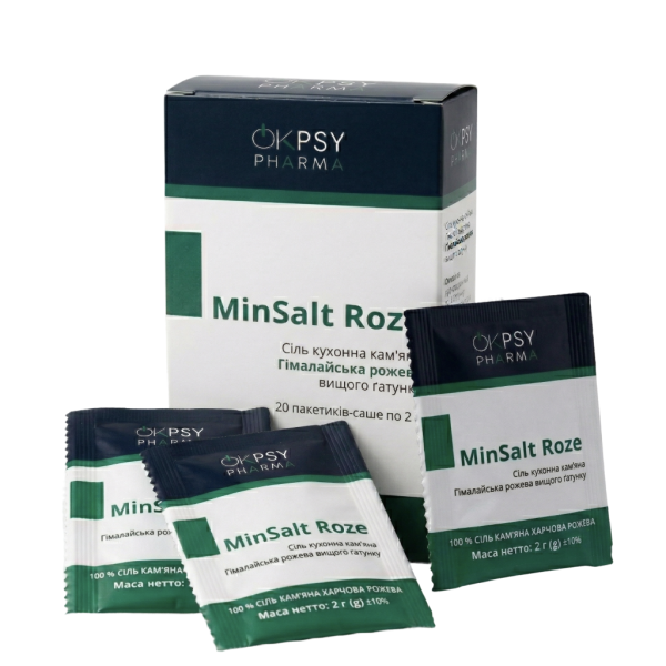 Сіль кухонна MinSalt Roze OkPsy Pharma 2 г 20 саше