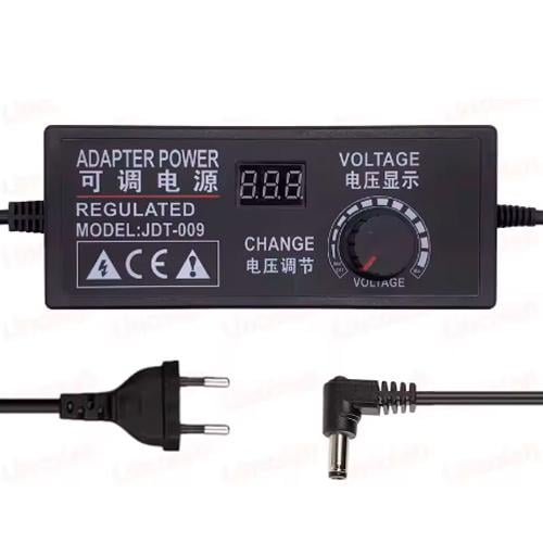 Блок живлення з вольтметром регульований AC-DC JDT-009 3-12 В 10А 5,5x2,5 мм Black (877444)