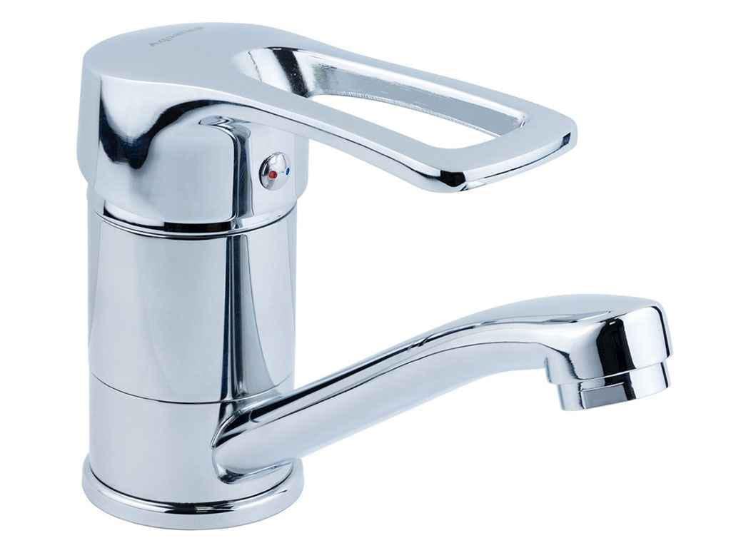 Змішувач Aquatica MD Ø 40 мм для кухні гусак прямий 150 мм на шпильці (9712120)