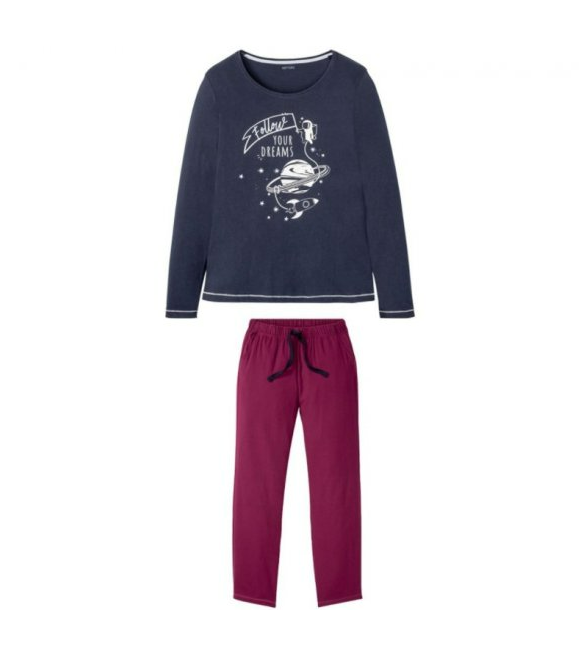 Пижама Esmara 1470 M Синий/Бордовый/Разноцветный (104K/M)