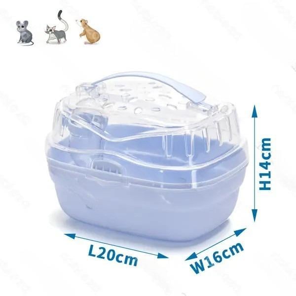 Переноска для хомяка с прозрачными стенками 20х16х14 см Синий (B40602K7E) - фото 2