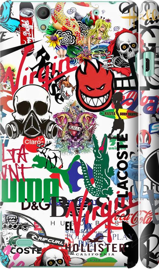 Чехол на Sony Xperia C4 E5333 Many different logos (4022c-295-42517) Чехол на Sony Xperia C4 E5333 Many different logos (4022c-295-42517)