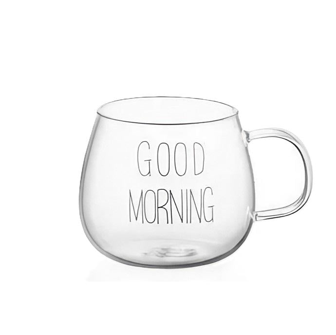 Чашка стеклянная Stenson R92954 Good Morning 380 мл (601906)
