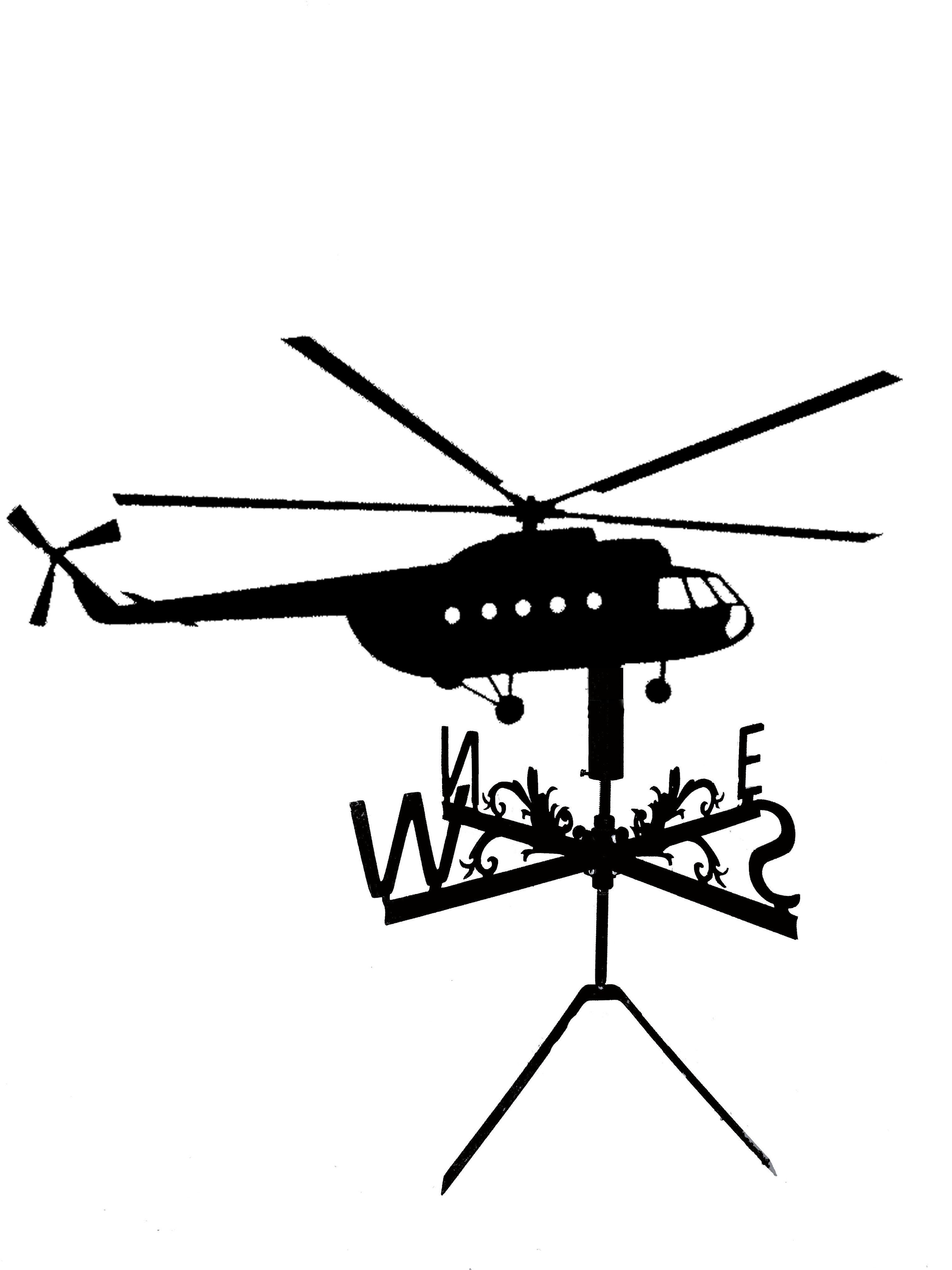 Флюгер на беседку/колодец Вертолет (27386832)