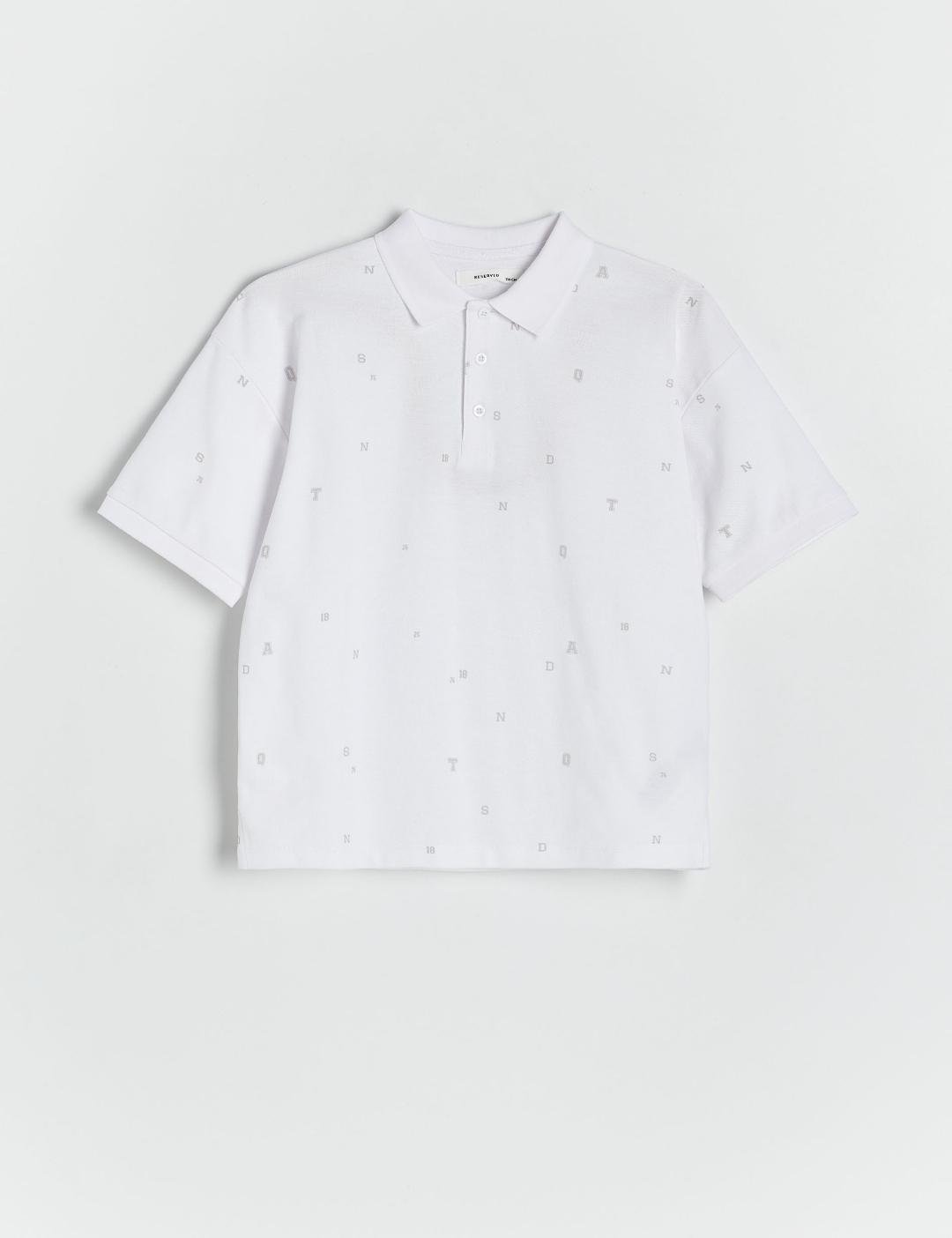 Футболка-поло дитяча для хлопчика Reserved 122 см Білий (25092202)