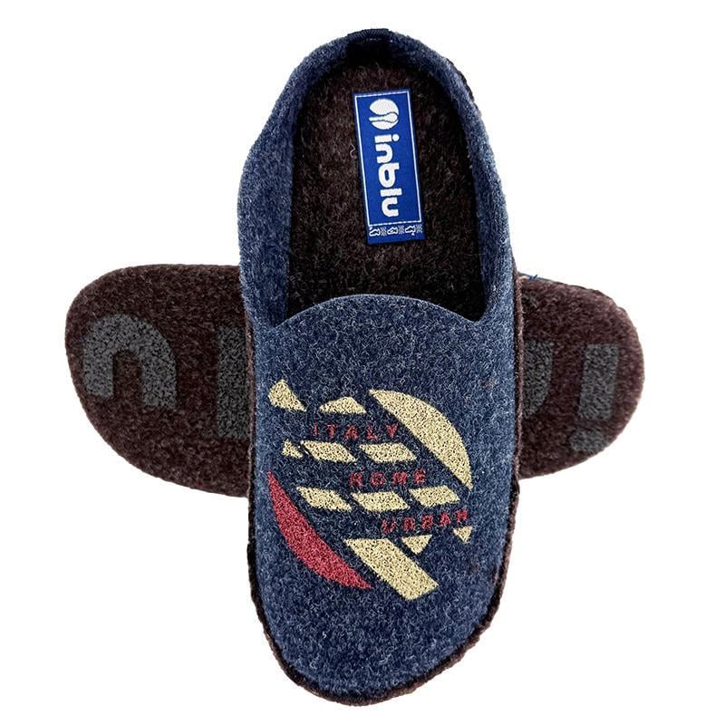 Тапочки комнатные мужские Inblu CN-2F. 40 25,5 см Коричнево-синий