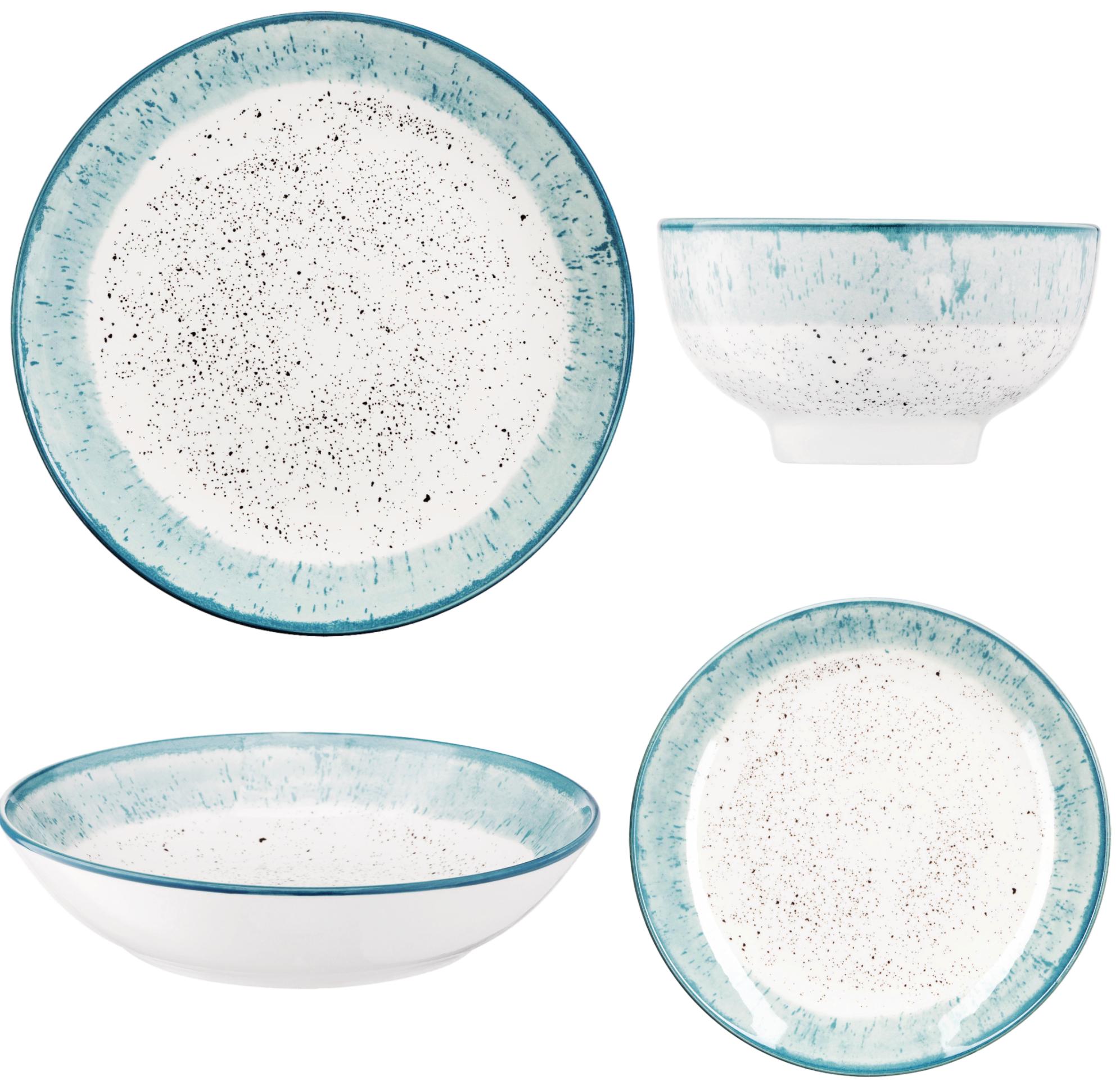 Столовий сервіз Ardesto Siena 4 предмети 1 персона порцеляна Біло-блакитний - фото 1 Столовий сервіз Ardesto Siena 4 предмети 1 персона порцеляна Біло-блакитний - фото 1