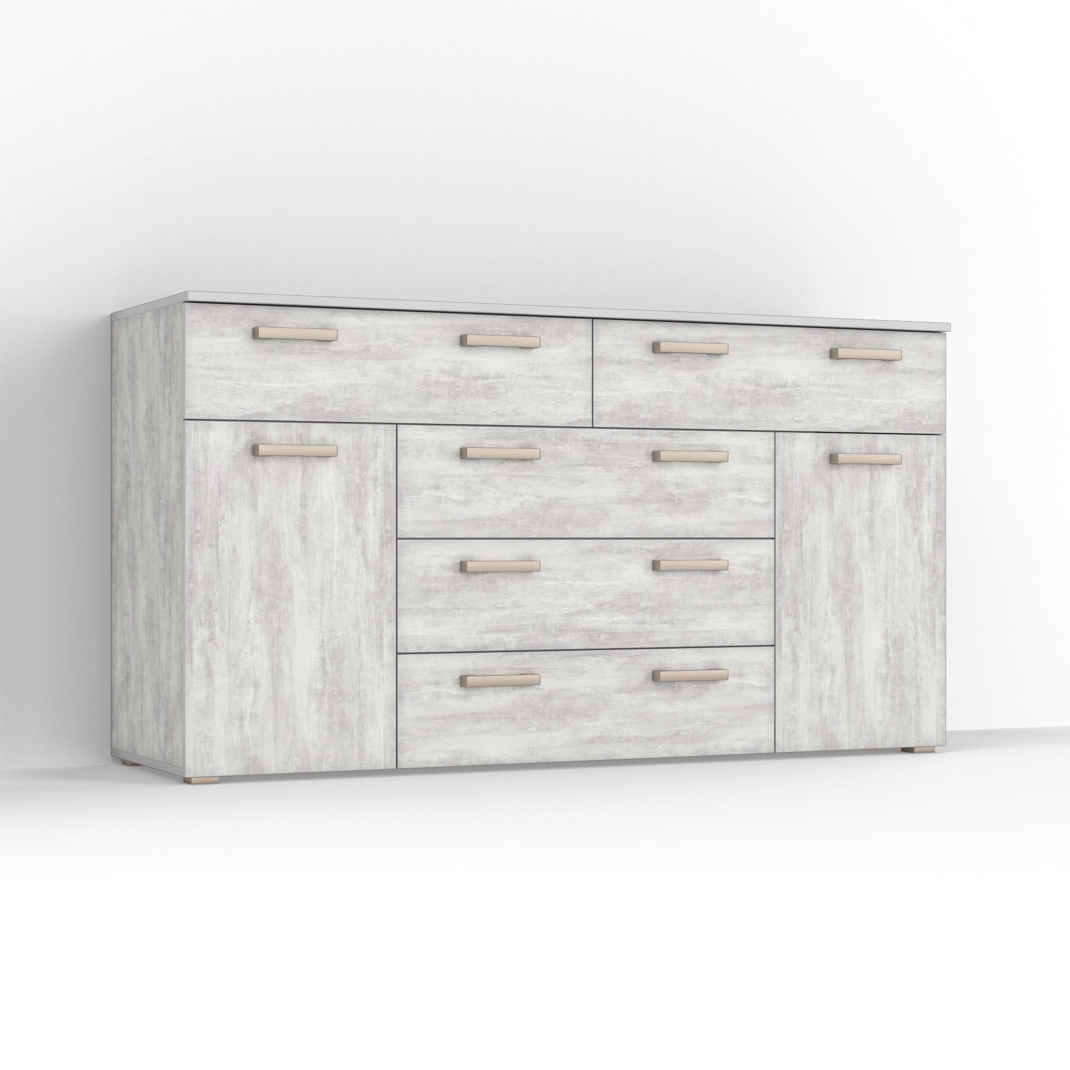 Комод Idea ТКБ-377.2 на 5 шухляд з дверима Бетон урбан (26718344)