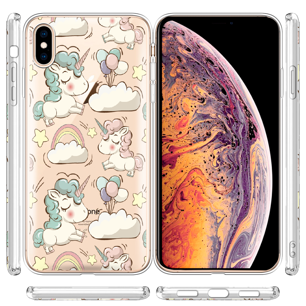 Чехол Boxface iPhone XS Max Unicorns Прозрачный силикон (35321-cc2-35321) - фото 3