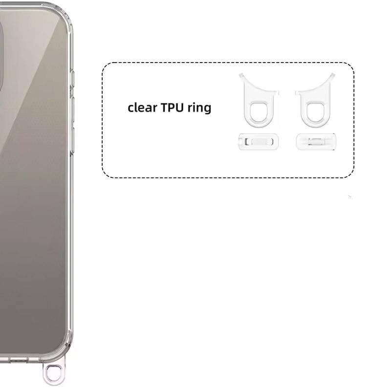 Протиударний Чохол TPU Transparent with Straps для Apple iPhone 13 / 14 (6.1") Light Purple - фото 5