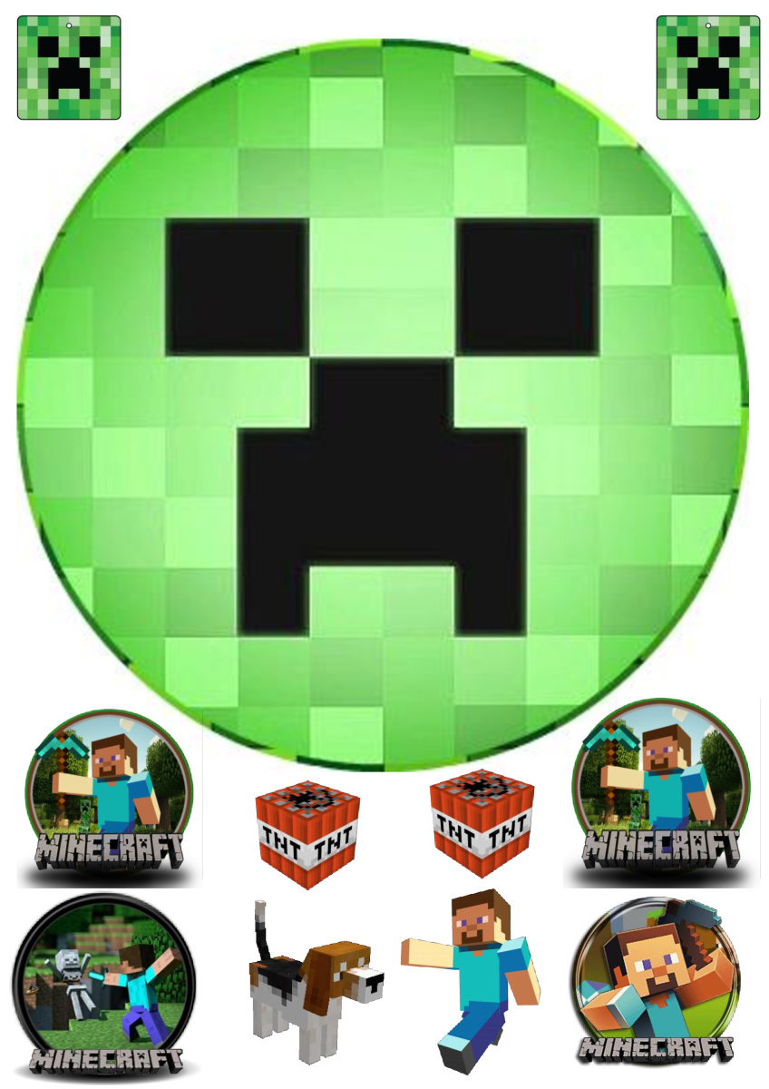 Картинка на торт вафельна Майнкрафт 11 (14626)