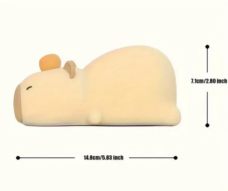 Нічник силіконовий нічник акумуляторний у вигляді сплячої капібари таймер 30-60 хв (SAM-178) - фото 2 Нічник силіконовий нічник акумуляторний у вигляді сплячої капібари таймер 30-60 хв (SAM-178) - фото 2