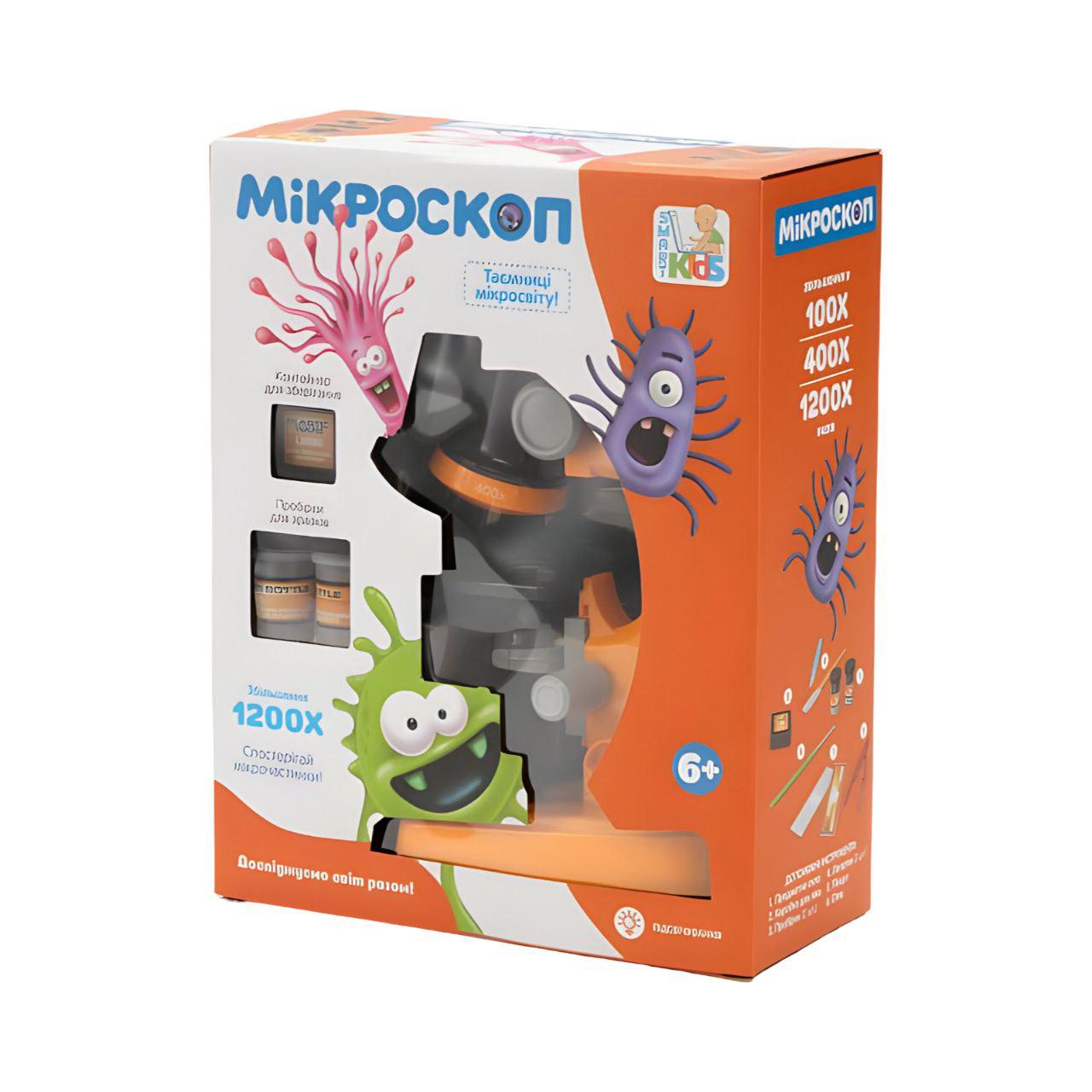 Мікроскоп SK0026A пробірки/скла/інструменти/підсвітка, 21 см Помаранчевий - фото 2 Мікроскоп SK0026A пробірки/скла/інструменти/підсвітка, 21 см Помаранчевий - фото 2