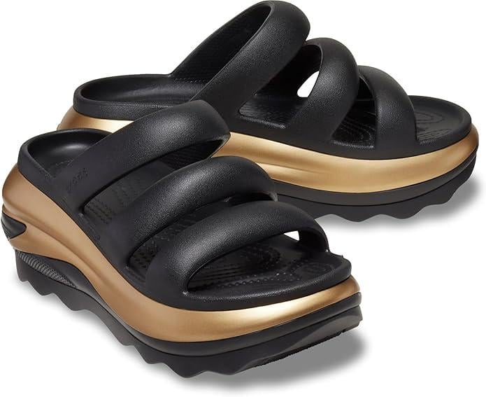 Сандалії Crocs Mega Crush Triple Strap р. 39-40 Black/Gold Metallic (31232368)