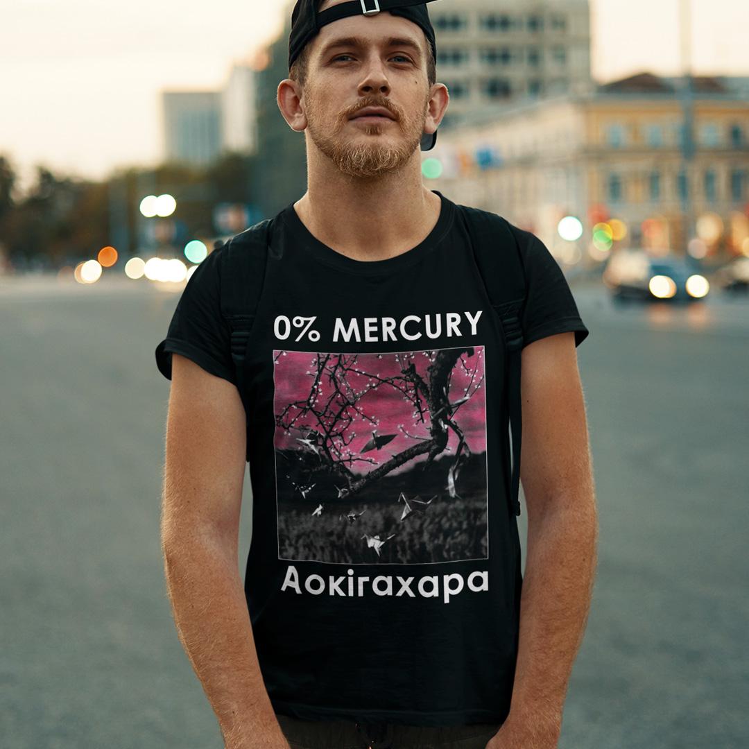Футболка унісекс Zero Percent Mercury Аокігахара 4XL Чорний (00000009079)