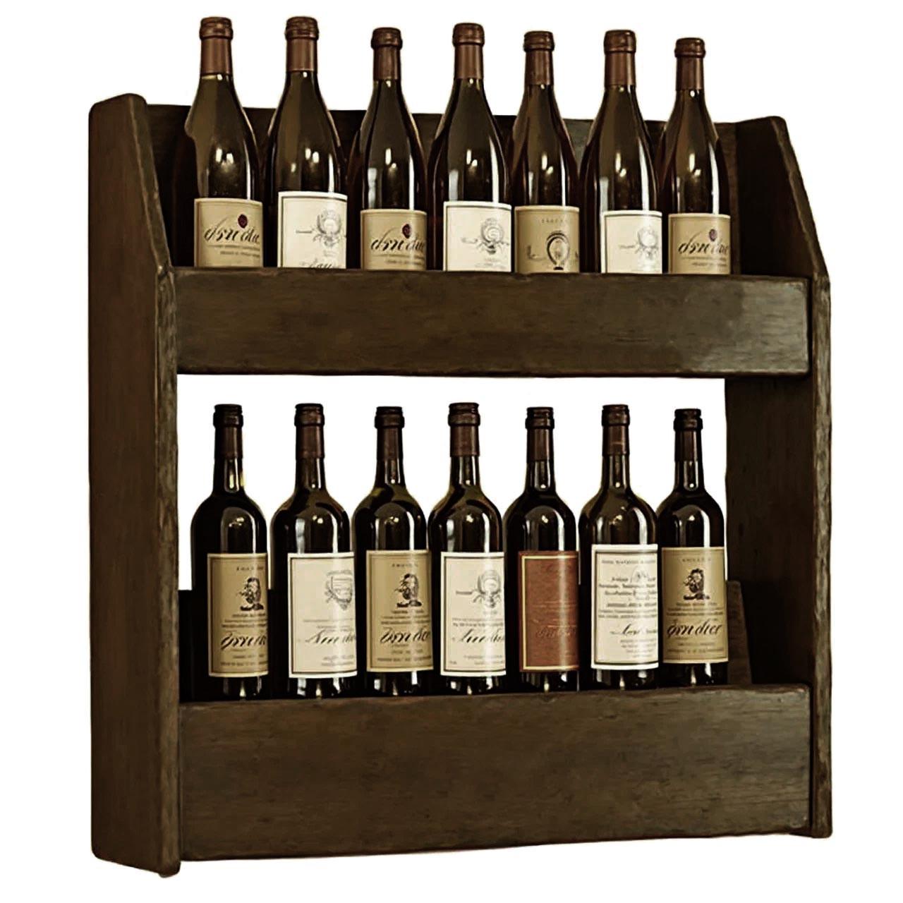 Полка для вина настенная из дерева Окаяма Капучино (ПНК-000709)