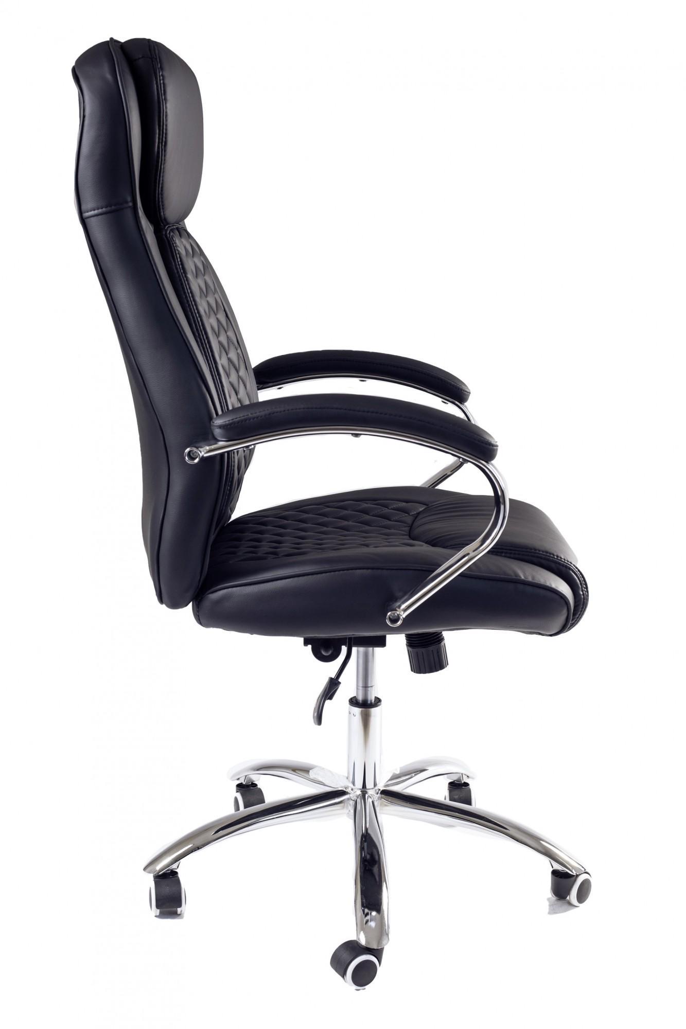 Крісло офісне комп'ютерне LamboDesign хром Anyfix екошкіра Чорний - фото 3