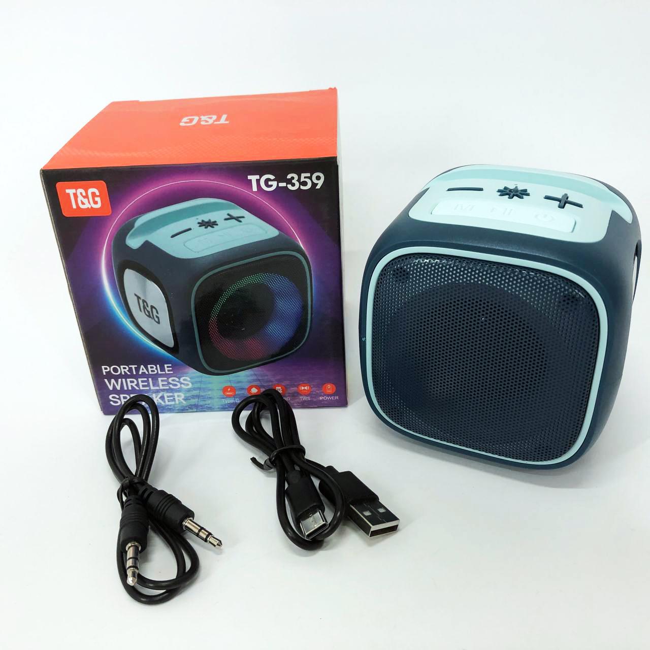 Колонка портативна з підсвічуванням RGB TG359 7W Синій - фото 11 Колонка портативна з підсвічуванням RGB TG359 7W Синій - фото 11