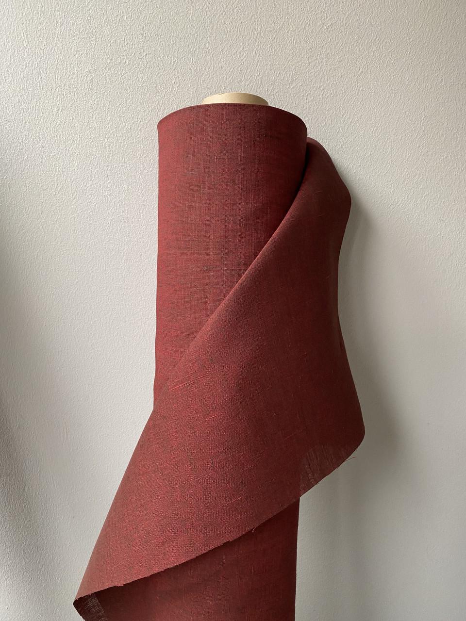Ткань для постельного белья LINEN PLUS льняная 260 см 1/7 Бордовый меланж - фото 2 Ткань для постельного белья LINEN PLUS льняная 260 см 1/7 Бордовый меланж - фото 2