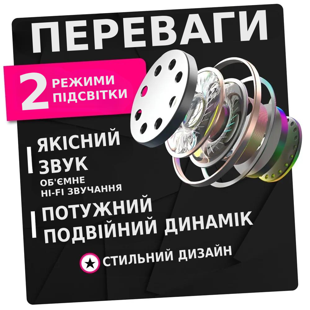 Портативная колонка с караоке Lightshow c двумя микрофонами (1101) - фото 5