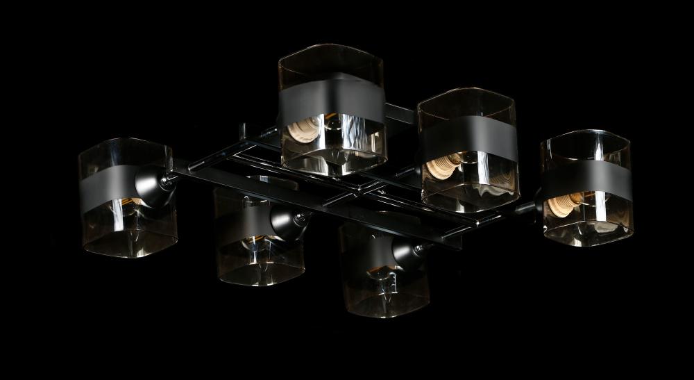 Люстра с плафонами Ray LGH50332/6 BK+SR (IR006565)