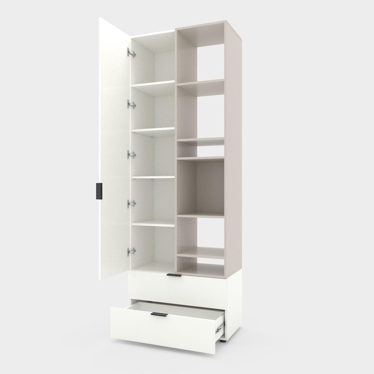 Шкаф Metkas Home A001R ЛДСП 800x420x2300 мм Белый Снег/Кашемир