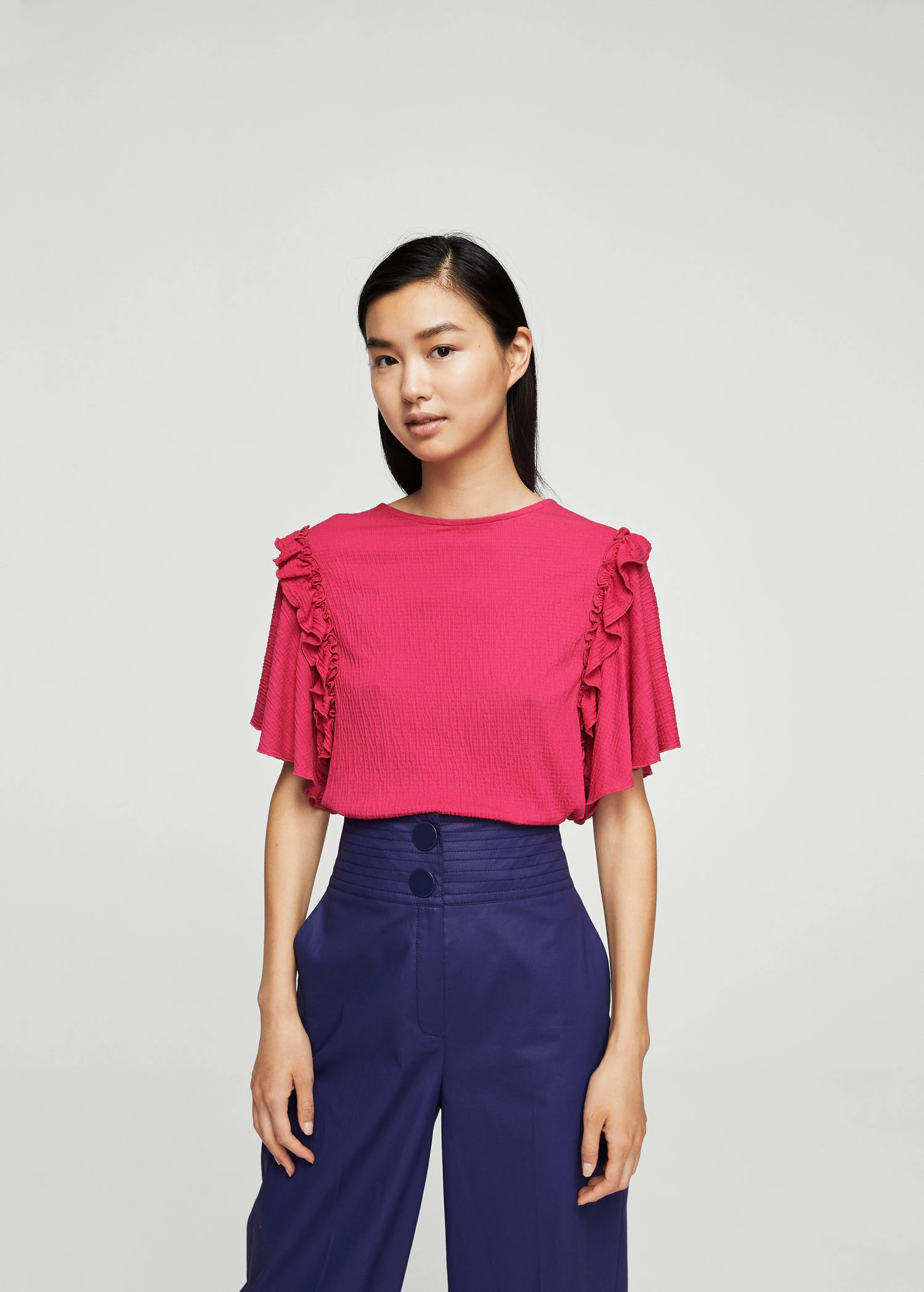 Блузка Mango S Фуксия (2000000827216)