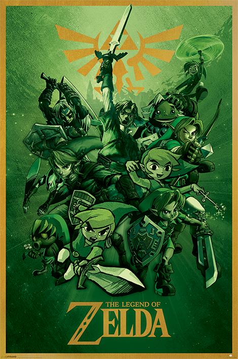 Постер плакат Легенда О Зельде Линк/The Legend Of Zelda Link 61x91,5 см