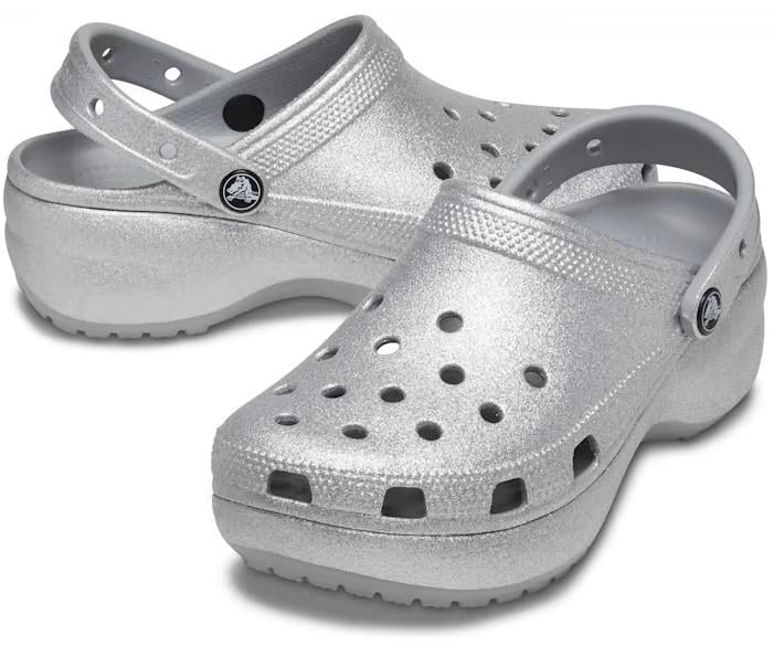 Сабо с блестками Crocs Classic Platform Glitter р. W9/EUR 39-40 Silver (9381498) Сабо с блестками Crocs Classic Platform Glitter р. W9/EUR 39-40 Silver (9381498)
