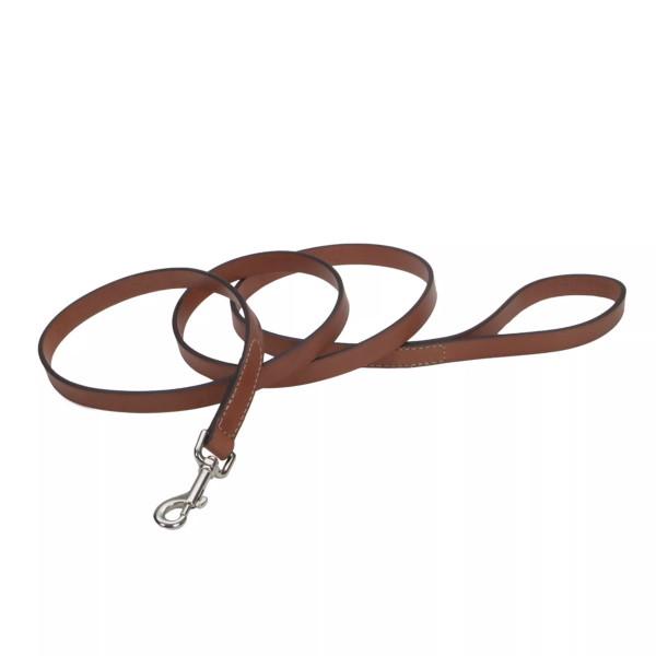 Повідець для собак шкіряний Coastal Circle-T Dog Leash 1,6 см 1,8 м Бежевий (01065_TAN06)