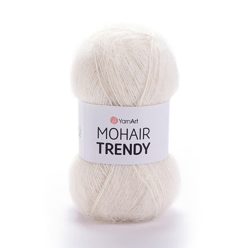 Пряжа YarnArt Mohair Trendy 1003 Молочный
