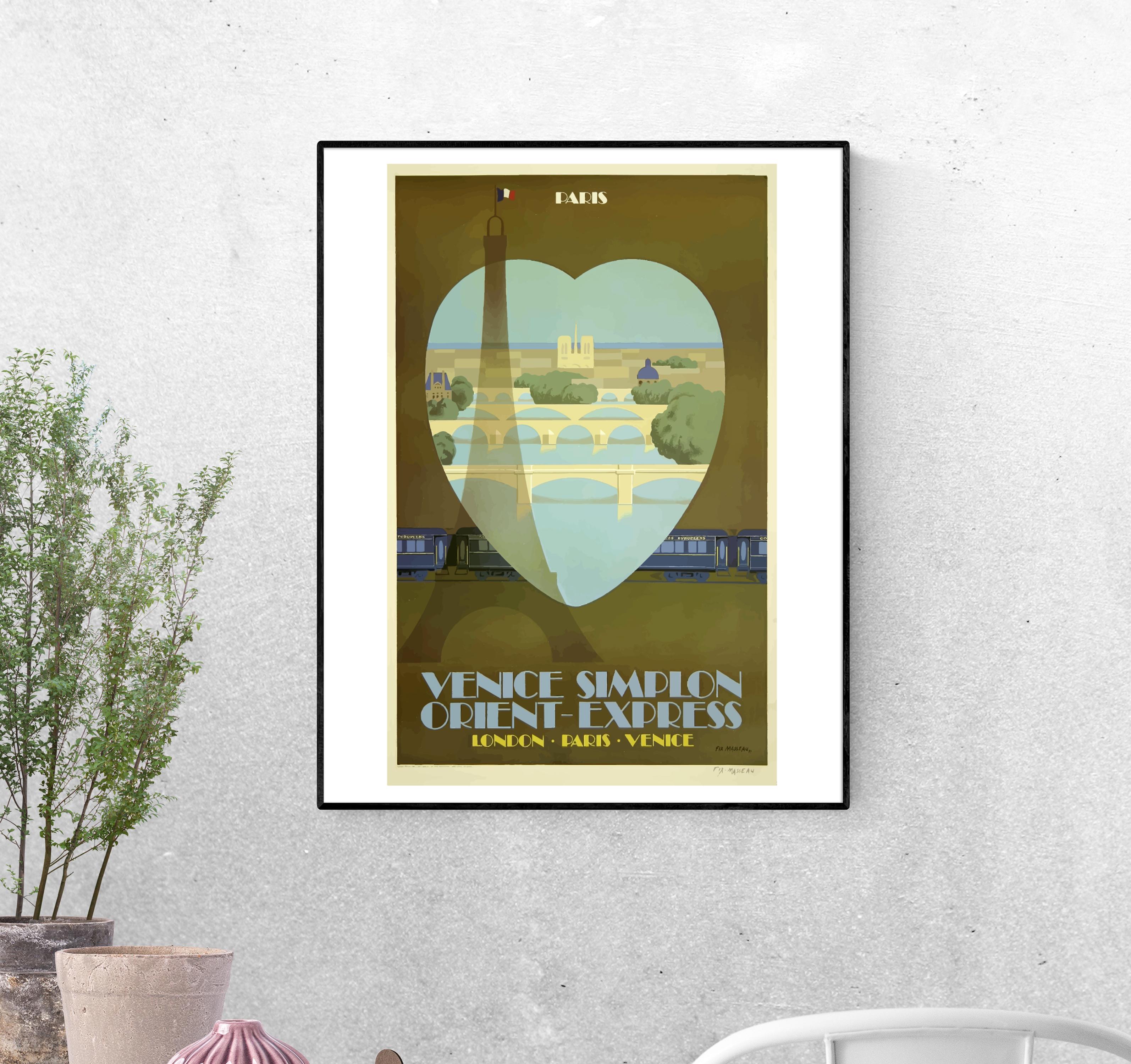 Тревел-постер Любовь к Парижу формат А-2