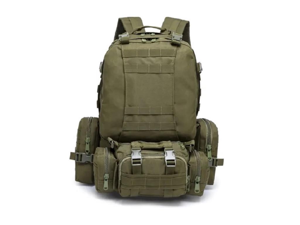 Рюкзак тактический Molle с 3 подсумками 56 л Олива (23635726)