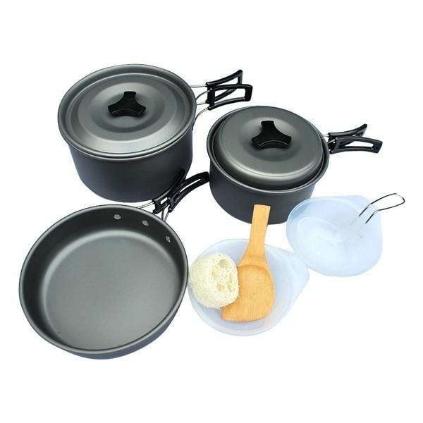 Комплект туристичного посуду Halin MA-75 Cocin set DS-200 з чохлом Сірий (ULT-6557157) - фото 1