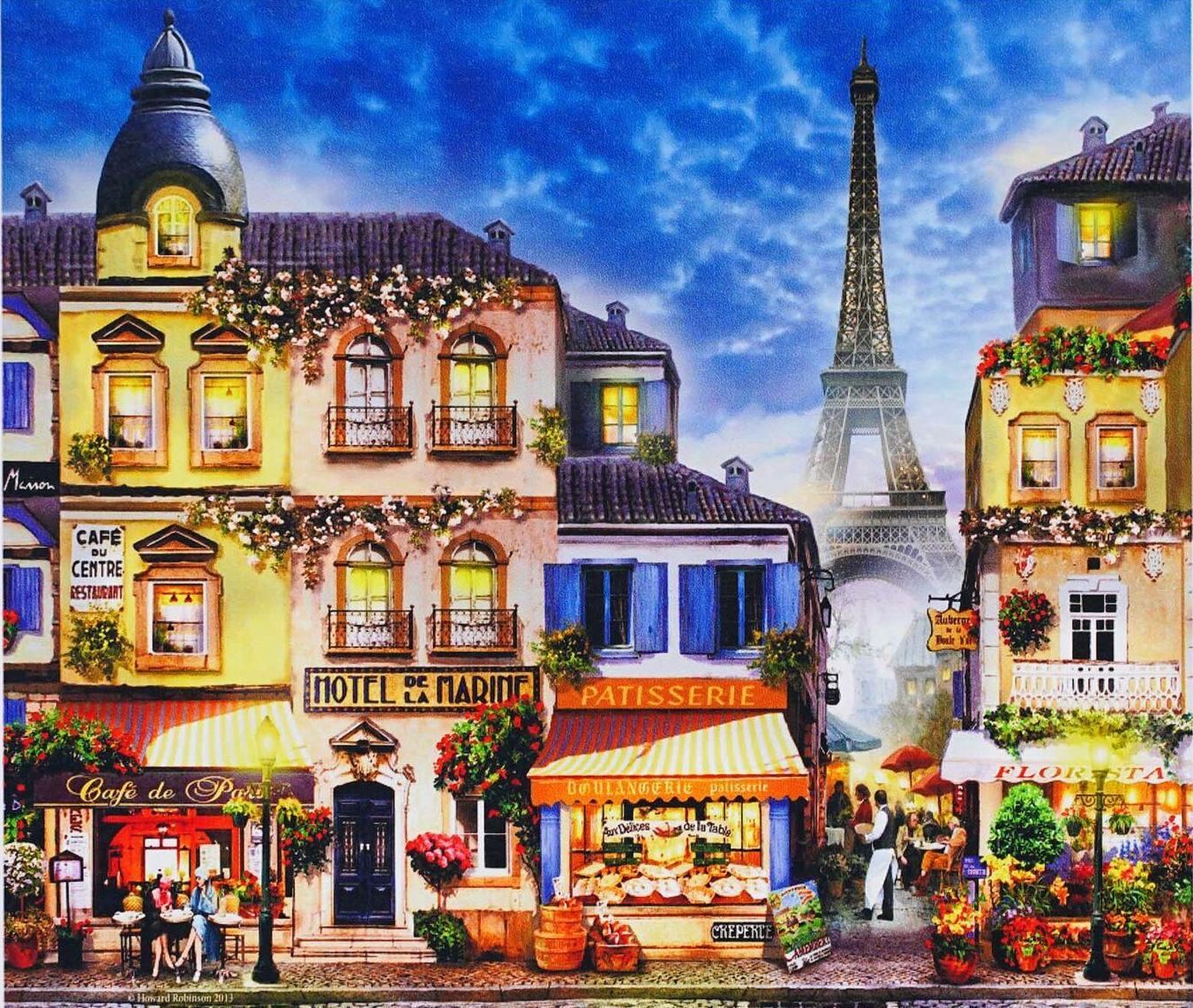 Алмазна мозаїка-картина за номерами TK Group B 70186/30 Вулички Парижа в коробці 40х50 см (24710248)