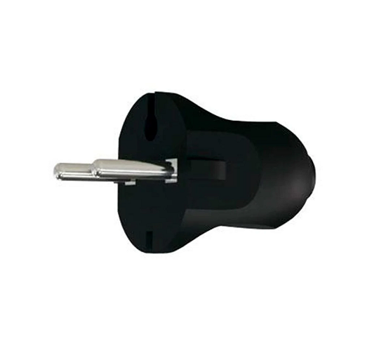 Електровилка пряма без заземлення штепсельна Neomax NX1102 Чорний