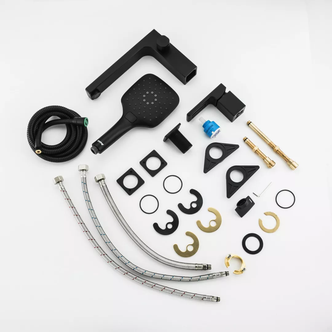 Змішувач для ванни на борт Gappo G1117-6 Чорний (SQ-1041635) - фото 7